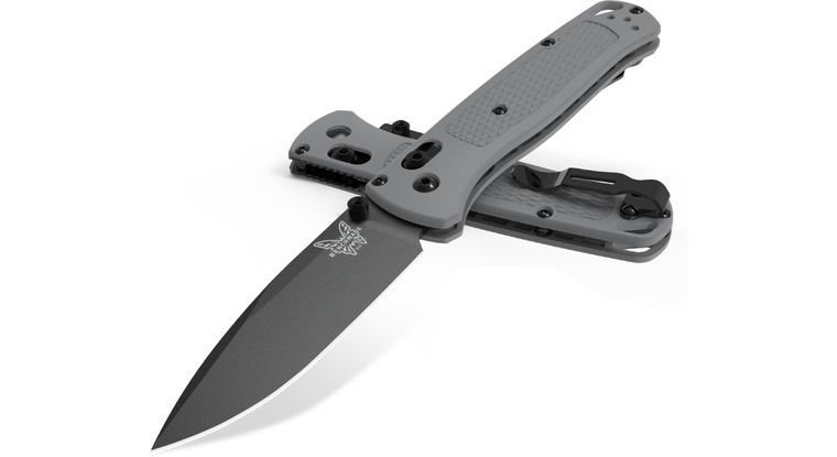 BENCHMADE BUGOUT 535BK - 08 CPM® S30V® COBALT CERAKOTE BLADE STORM GRAY GRIVORY HANDLE AXIS LOCK FOLDING KNIFE USA MADE - S&R KNIVES INC