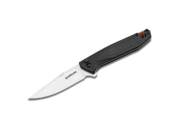 BOKER MAGNUM 01SC719 BORDER FOREST PUSH LOCK 440A STEEL MICARTA HANDLE FOLDING KNIFE. - S&R KNIVES INC