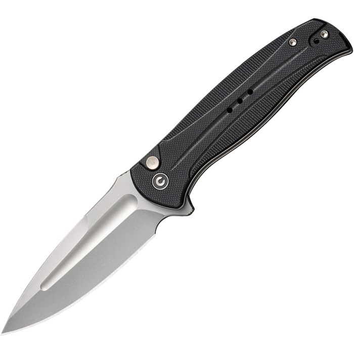 CIVIVI CIVC230533 INCINDIE PUSHLOCK 14C28N SANDVIK STEEL BLACK G10 HANDLE FOLDING KNIFE. - S&R KNIVES INC