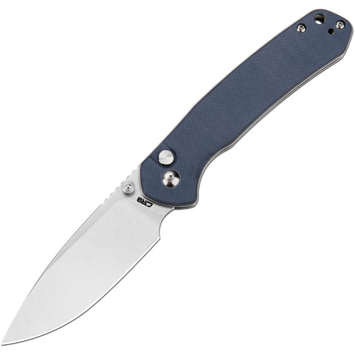 CJRB J1925GY PYRITE PUSH LOCK BLUE/GRAY G10 HANDLE AR - RPM9 STEEL FOLDING KNIFE. - S&R KNIVES INC