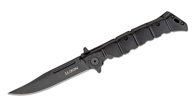 COLD STEEL 20NQLBKBK LUZONE MEDIUM LINERLOCK ALL BLACK 8CR13MOV FOLDING KNIFE. - S&R KNIVES INC