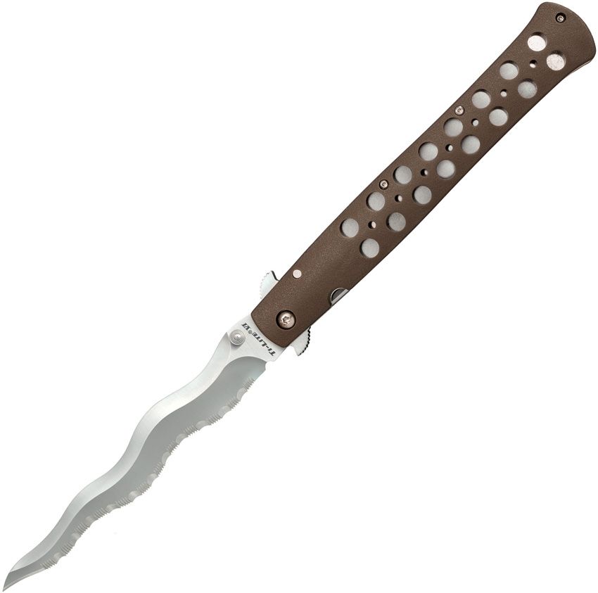 COLD STEEL 26SXK6S TI - LITE KRIS SERRATED LINERLOCK AUS - 10A STEEL 6 INCH FOLDING KNIFE. - S&R KNIVES INC