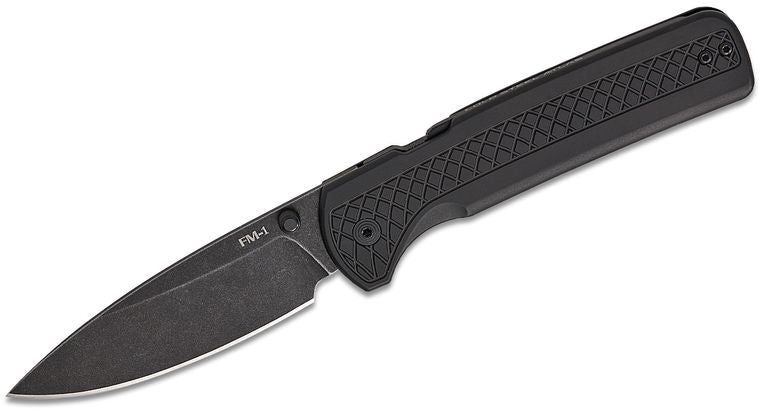 Cold Steel FM - 1 Full Metal Atlas Folding Knife 3.5" CPM - S35VN Black Stonewashed Drop Point Blade, Black Titanium Handles - CSFL35FMABK - SRK KNIVES AND SPORTS INC
