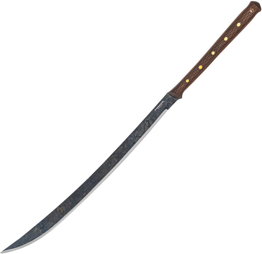 CONDOR CTK1035202HC BURMESE HUNTER MACHETE 1075HC STEEL WALNUT HANDLE MACHETE W/SHEATH - S&R KNIVES INC