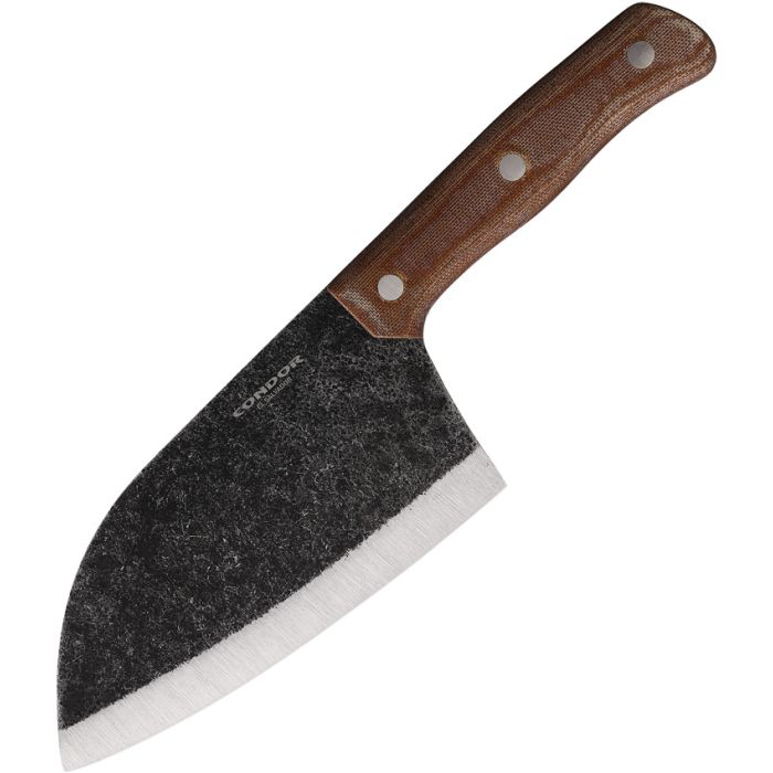 CONDOR CTK500962HC SERBIAN KUVAR CLEAVER 1075HC MICARTA HANDLE FIXED BLADE KNIFE W/SHEATH. - S&R KNIVES INC