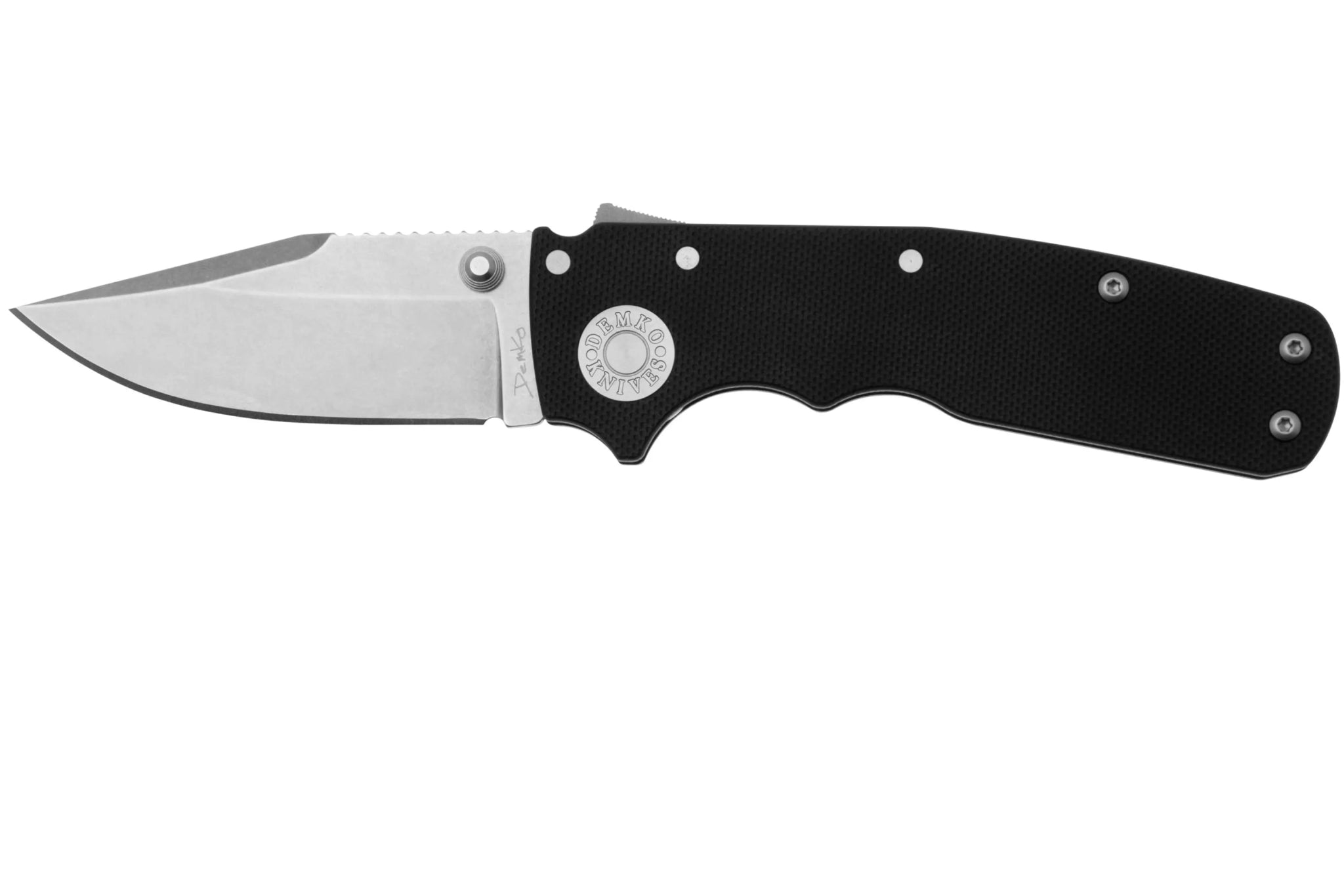 DEMKO DEM09693 SHARK CUB CPM - 20CV BLACK G10 HANDLE SLICER SHARK BLADE FOLDING KNIFE. - SRK KNIVES AND SPORTS INC