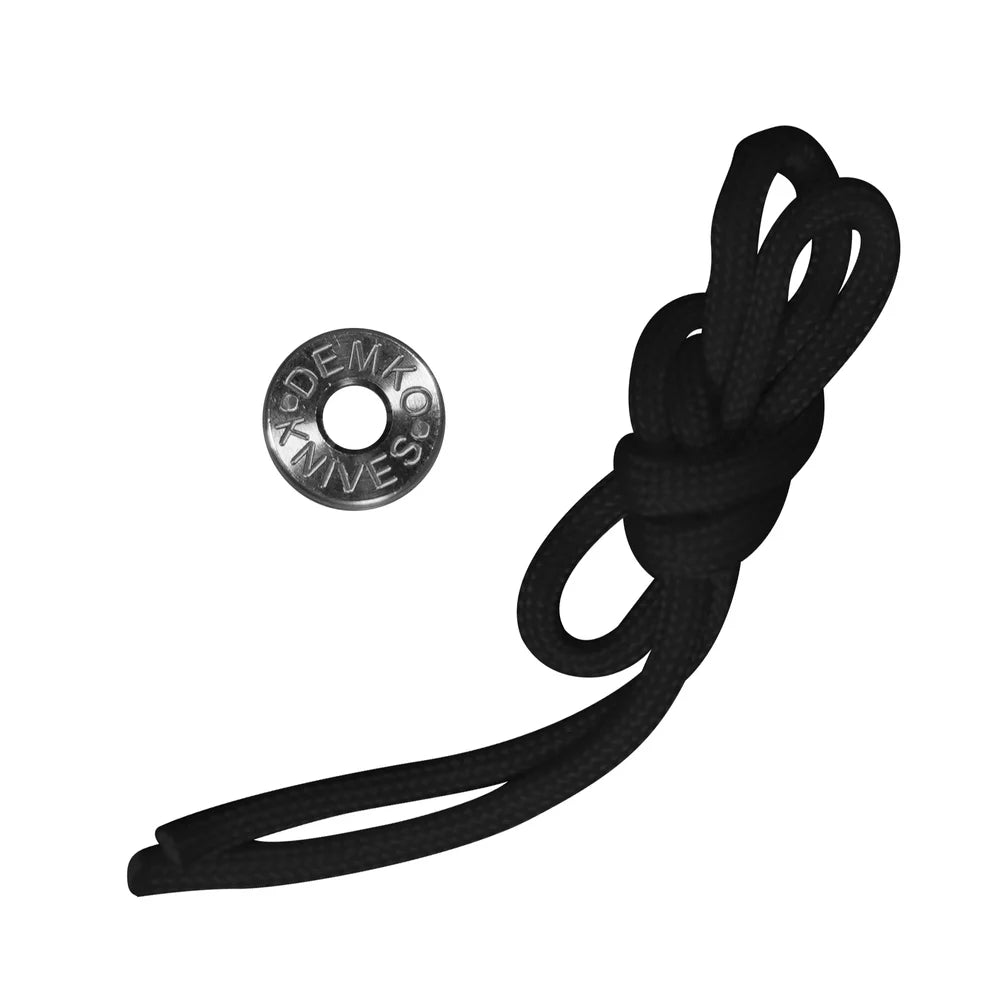 DEMKO TI BEAD BLACK PARACORD LANYARD . - SRK KNIVES AND SPORTS INC
