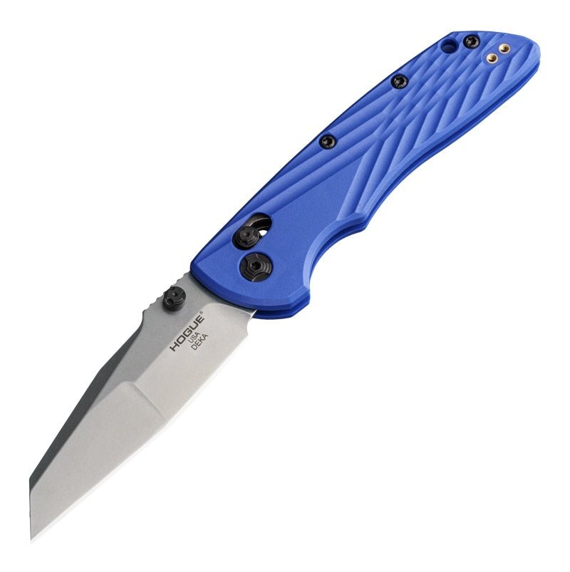 HOGUE KNIVES HO24363 DEKA ABLE LOCK BLUE POLYMER HANDLE CPM MAGNACUT STEEL WHARNCLIFFE FOLDING KNIFE - SRK KNIVES AND SPORTS INC