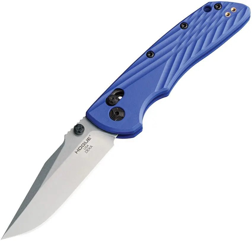 HOGUE KNIVES HO24373 DEKA ABLE LOCK BLUE POLYMER HANDLE CPM MAGNACUT STEEL FOLDING KNIFE - SRK KNIVES AND SPORTS INC