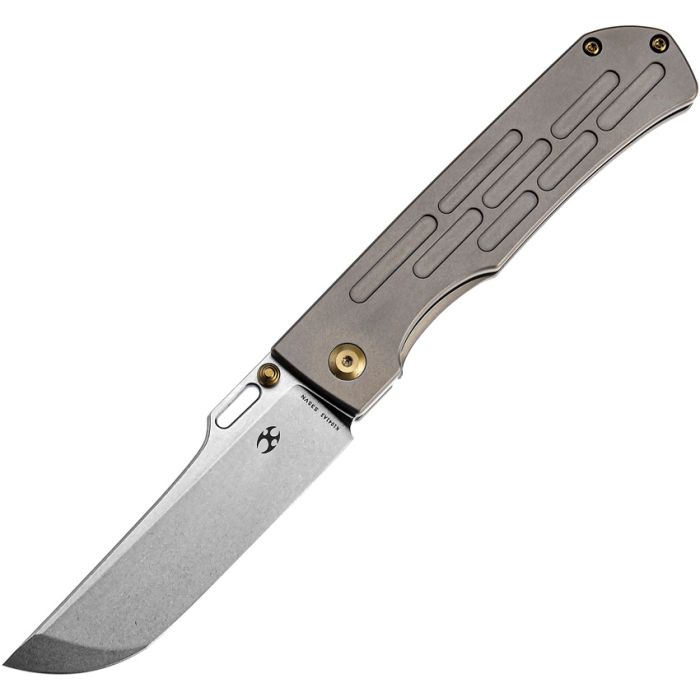 KANSEPT KNIVES K1041A3 REEDUS CPM - S35VN STEEL BRONZE TI HANDLE FOLDING KNIFE. - S&R KNIVES INC