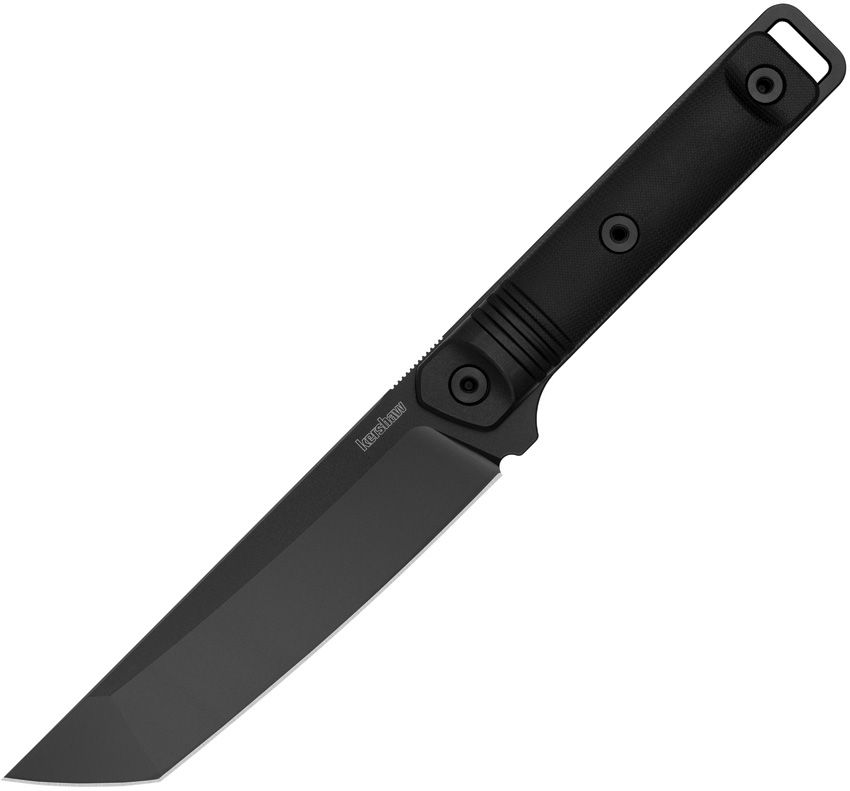 Kershaw 1088 Atreides Fixed Blade Knife 5.7" 65Mn Black Tanto Blade, Black Polypropylene Handles with Rubber Overmold, Black Polypropylene Sheath - SRK KNIVES AND SPORTS INC