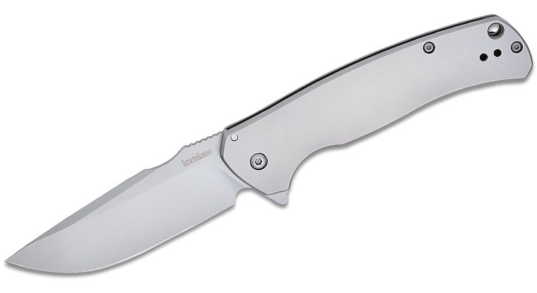 KERSHAW 1416 SCOUR ASSISTED BEAD BLASTED 8CR13MOV STEEL DROP POINT FOLDING KNIFE. - SRK KNIVES AND SPORTS INC