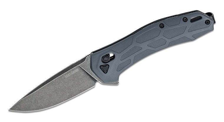 KERSHAW 2042 COVALENT CROSSBAR DURALOCK D2 STEEL NYLON HANDLE BLACKWASH FOLDING KNIFE. - SRK KNIVES AND SPORTS INC