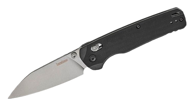 KERSHAW 6110 BEL AIR XL – STONEWASH CPM - MAGNACUT REVERSE TANTO BLADE – BLACK G10 HANDLE – DURALOCK – MADE IN USA - SRK KNIVES AND SPORTS INC