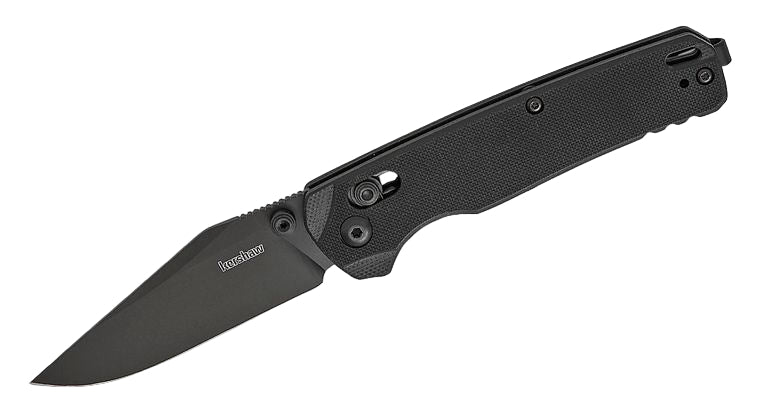 KERSHAW BEL AIR CLIP POINT 6106BLK – BLACK PVD CPM - MAGNACUT BLADE – BLACK G10 HANDLE – DURALOCK – MADE IN USA - SRK KNIVES AND SPORTS INC