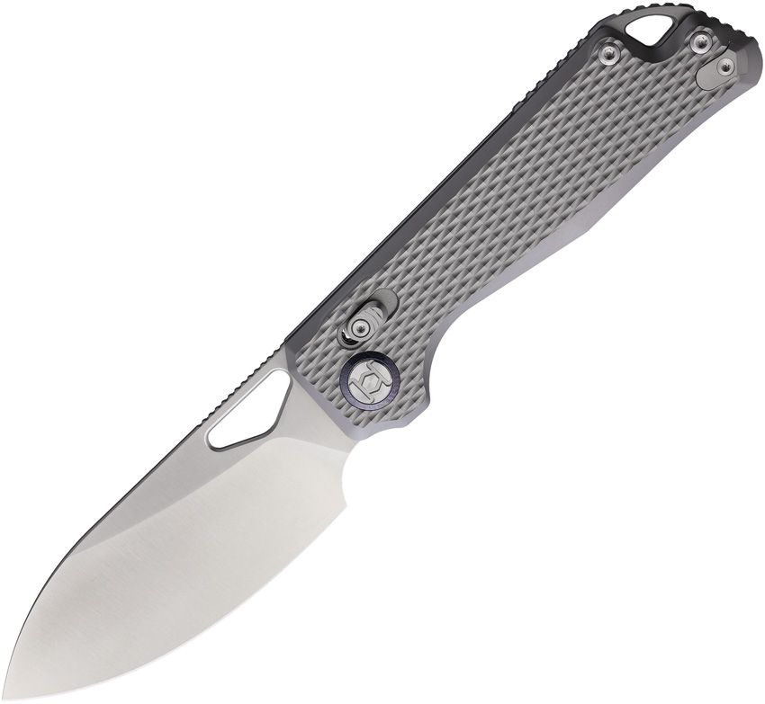 KUNWU KNIVES KUNX705XLT1 PULSAR XT LOCK GRAY TEXTURED TI HANDLE ELMAX STEEL FOLDING KNIFE. - SRK KNIVES AND SPORTS INC