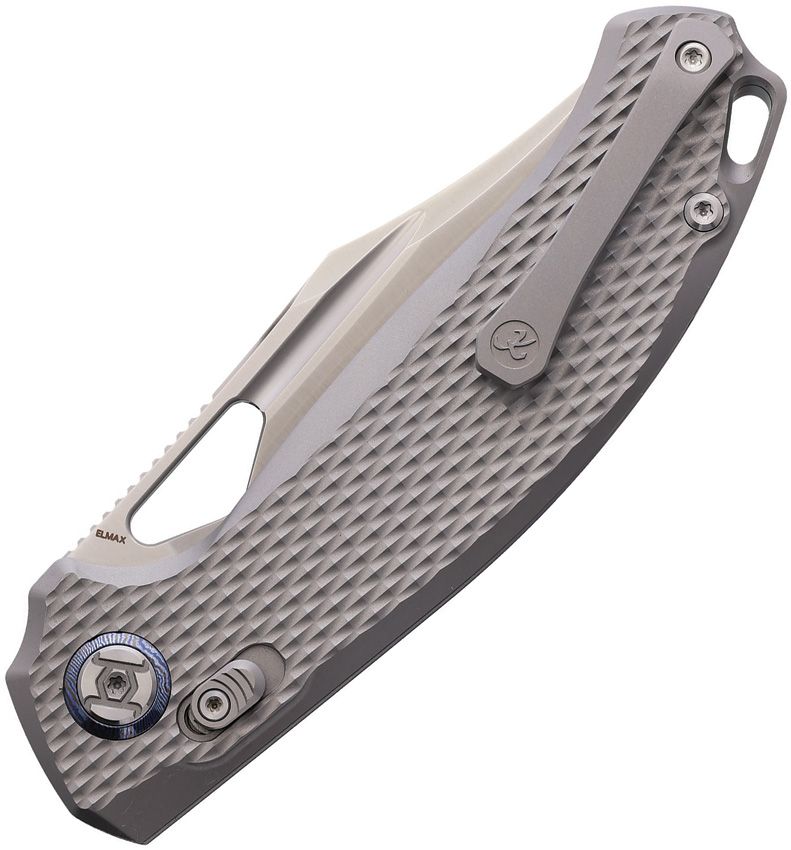 KUNWU KNIVES KUNX707XLT1A DJANGO XL XT LOCK TEXTURED TI HANDLE ELMAX STEEL FOLDING KNIFE. - SRK KNIVES AND SPORTS INC