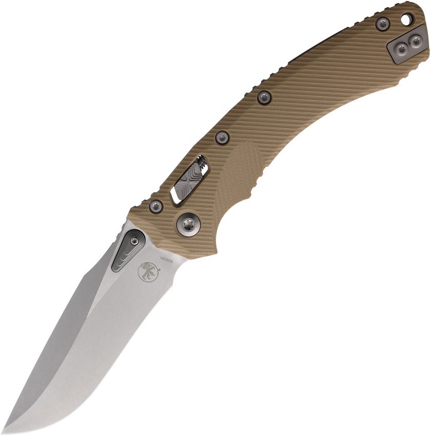 MICROTECH MCT16021 137RL - 10 - FLGTTA AMPHIBIAN RAM LOCK M390MK STEEL TAN G10 HANDLE FOLDING KNIFE. - S&R KNIVES INC