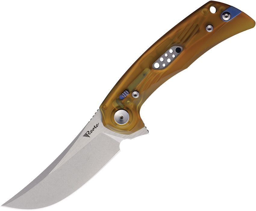 REATE REA194 PL - 7 PIVOT LOCK ULTEM HANDLE SATIN FINISH NITRO V FOLDING KNIFE. - SRK KNIVES AND SPORTS INC