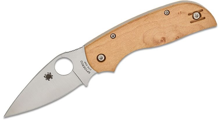 SPYDERCO C152NLWDP CHAPARRAL SLIPIT CTS - XHP SATIN BLADE BIRDSEYE MAPLE HANDLE SLIPJOINT FOLDING KNIFE MADE IN TAIWAN - S&R KNIVES INC