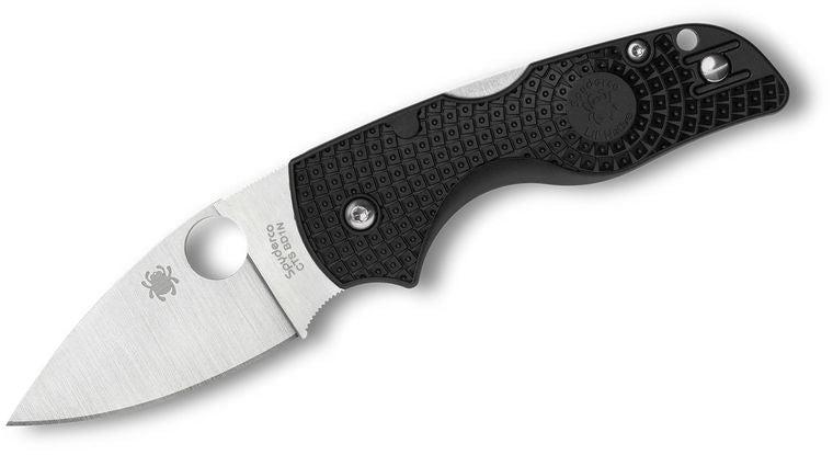 SPYDERCO LIL' NATIVE C230PBK LIGHTWEIGHT – BLACK FRN HANDLE, CTS - BD1N BLADE, LOCKBACK - MADE IN USA - SRK KNIVES AND SPORTS INC