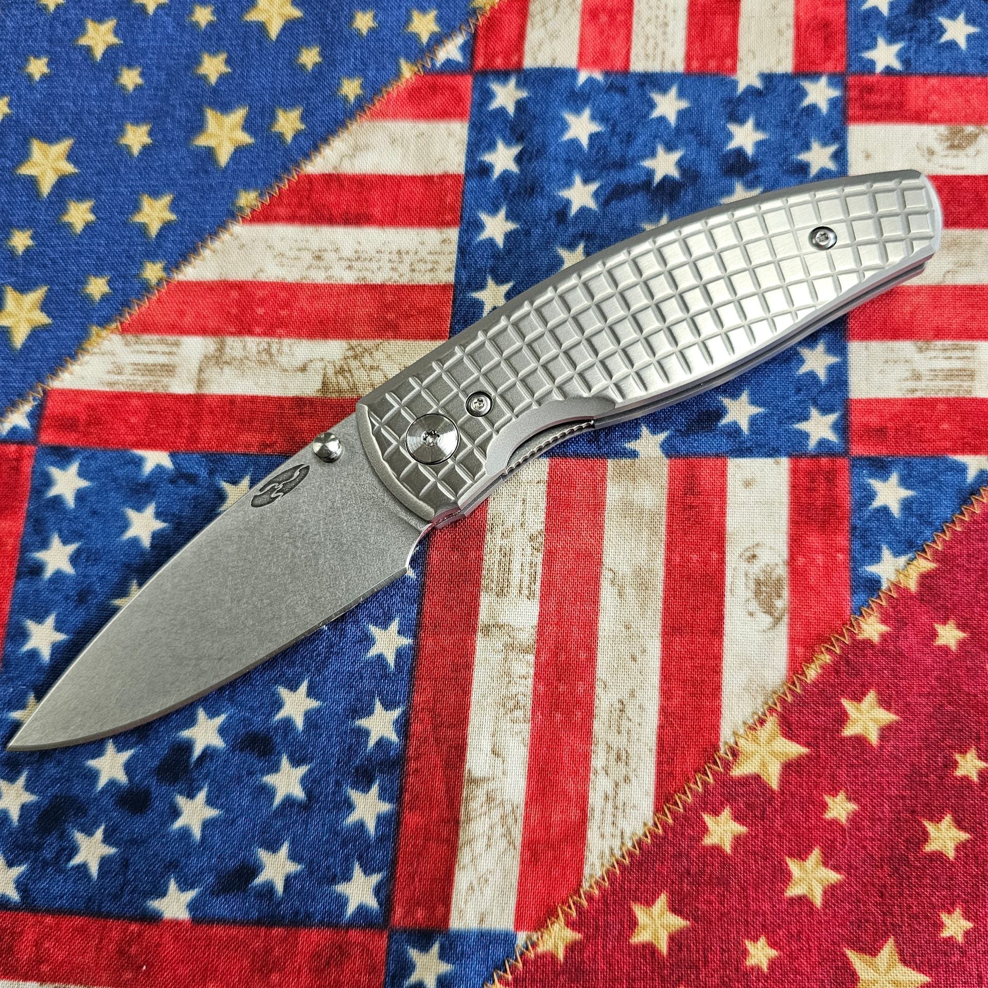 TRM KNIVES NEUTRON 2 FLAT FRAG TITANIUM CPM - 20CV STEEL LINERLOCK FOLDING KNIFE. - SRK KNIVES AND SPORTS INC