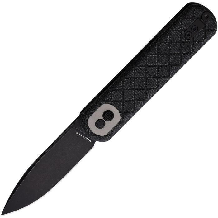 VOSTEED VOSCGS05 CGS05 CORGI TREK LOCK 14C28N BLACK MICARTA HANDLE FOLDING KNIFE. - SRK KNIVES AND SPORTS INC