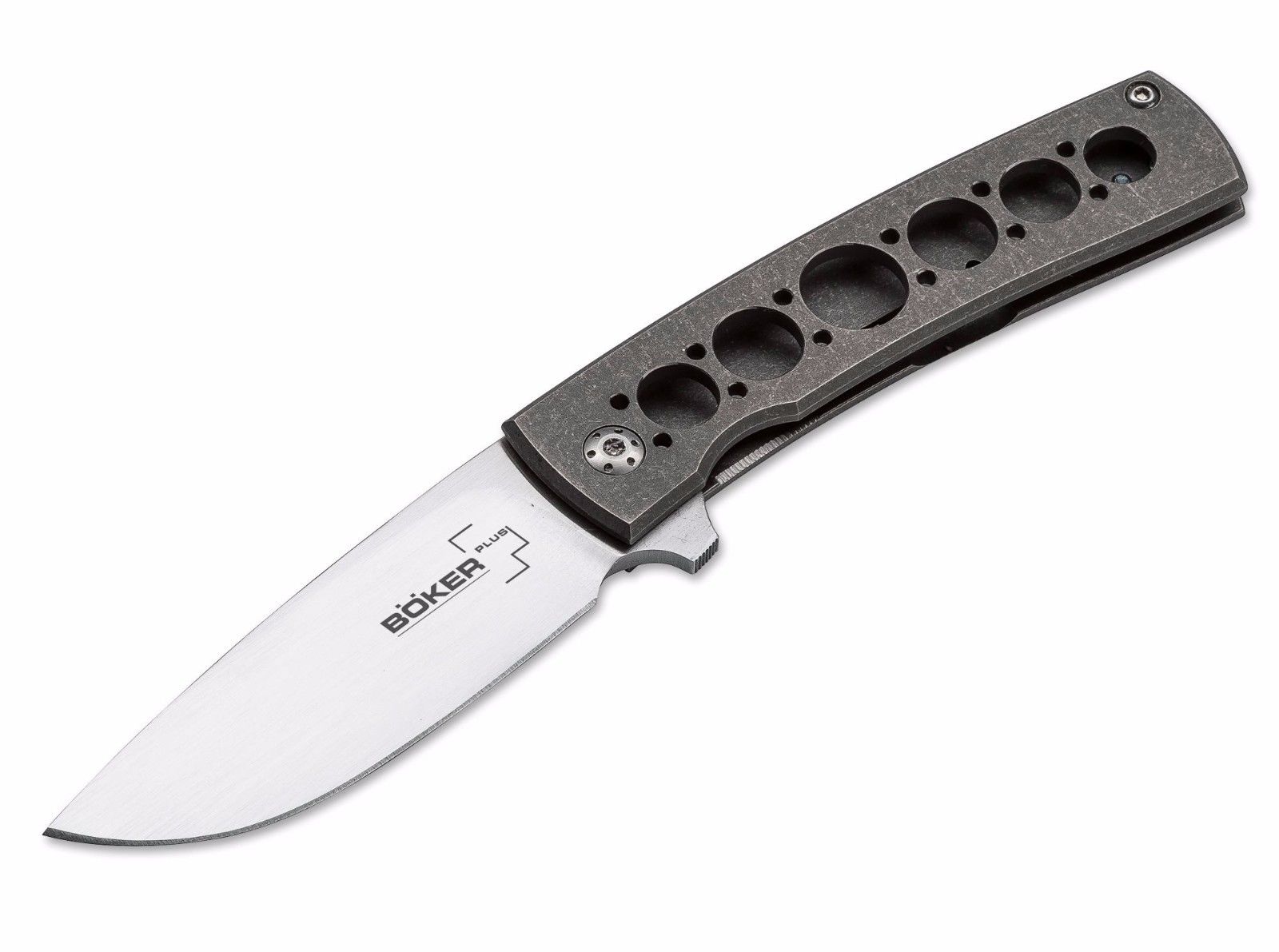 BOKER 01BO740 BOKER PLUS FR TITANIUM HANDLE DESIGNED BY BRAD ZINKER FOLDING KNIFE. - S&R KNIVES INC