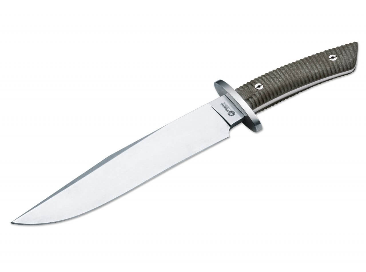 BOKER 02BA595M ARBOLITO EL GIGANTE GRAY N695 STEEL FIXED BLADE KNIFE W/SHEATH. - S&R KNIVES INC