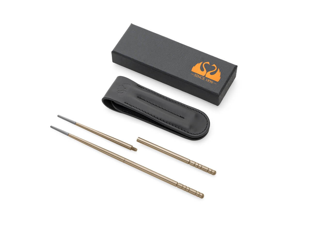 BOKER 09DC040 2C1200B DUE CIGNI BRONZE TI MILLED UDON CHOPSTICK CHOPSTICKS. - S&R KNIVES INC