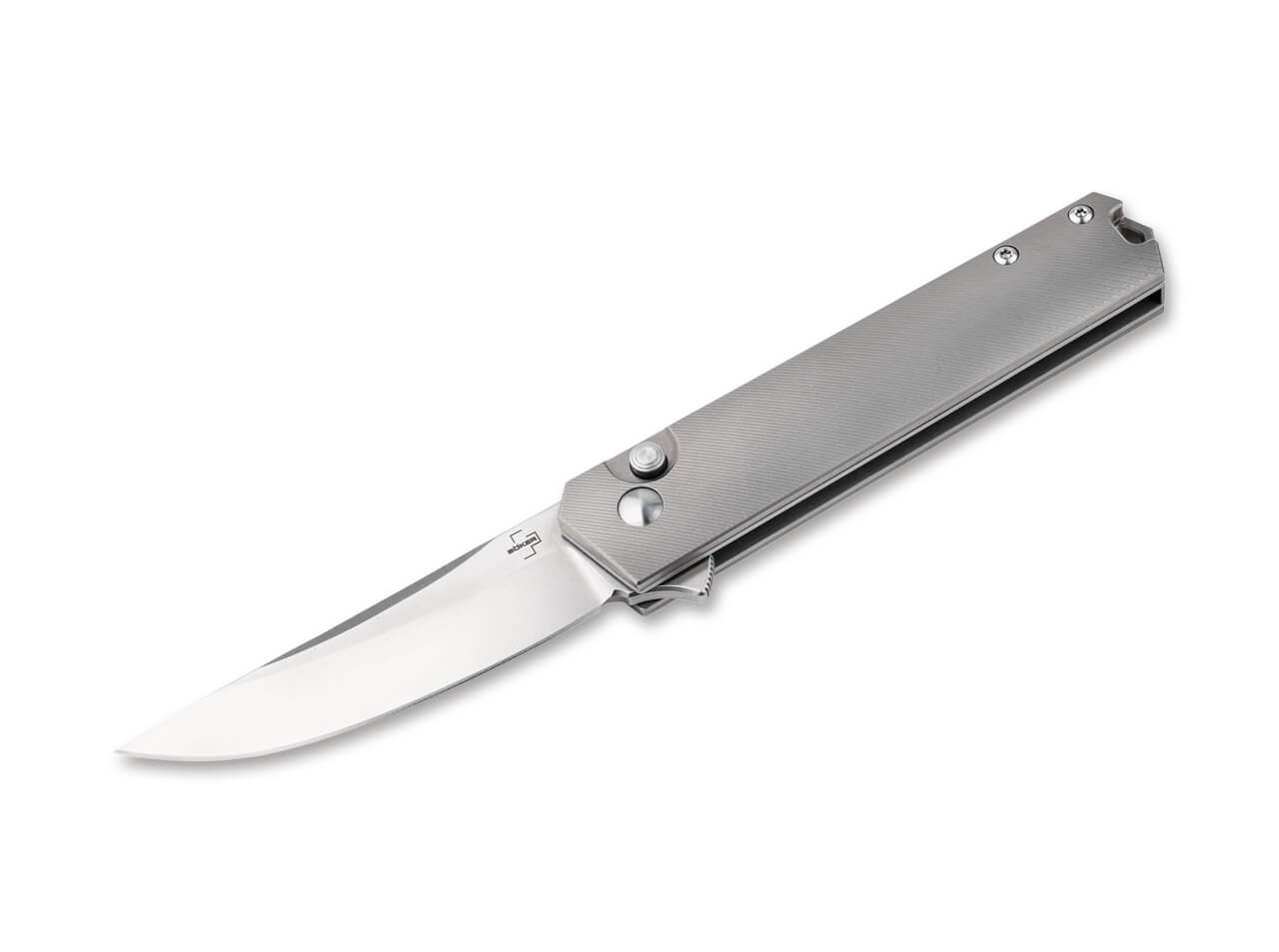 BOKER PLUS 01BO619 KWAIKEN PUSH LOCK S35VN STEEL LUCAN BURNLEY TI FOLDING KNIFE. - S&R KNIVES INC