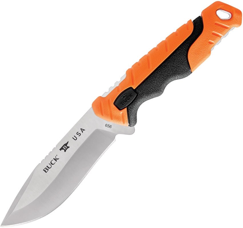 BUCK 0656ORS PURSUIT PRO LARGE S35VN DROP POINT FIXED BLADE KNIFE W/SHEATH - S&R KNIVES INC