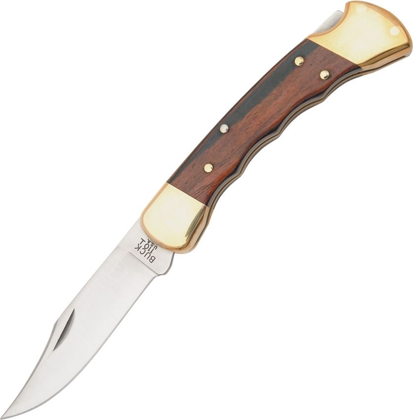 BUCK 110FG 110BRSFG FOLDING HUNTER FINGER GROOVE LOCKBACK FOLDING KNIFE W/SHEATH - S&R KNIVES INC