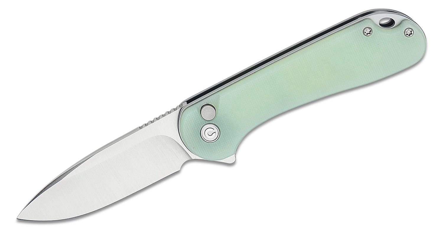 CIVIVI CIVC18062P2 ELEMENTUM II PUSH LOCK NITRO V STEEL JADE G10 HANDLE FOLDING KNIFE. - SRK KNIVES AND SPORTS INC