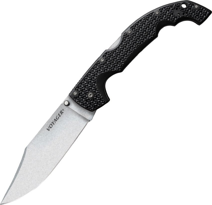 COLD STEEL 29AXC VOYAGER XL EXTRA LARGE CLIP POINT AUS - 10A STEEL FOLDING KNIFE - S&R KNIVES INC
