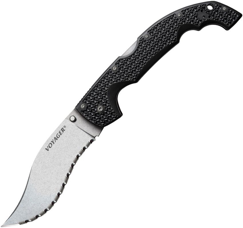COLD STEEL 29AXVS XL VOYAGER VAQUERO AUS - 10A SERRATED FOLDING KNIFE. - S&R KNIVES INC