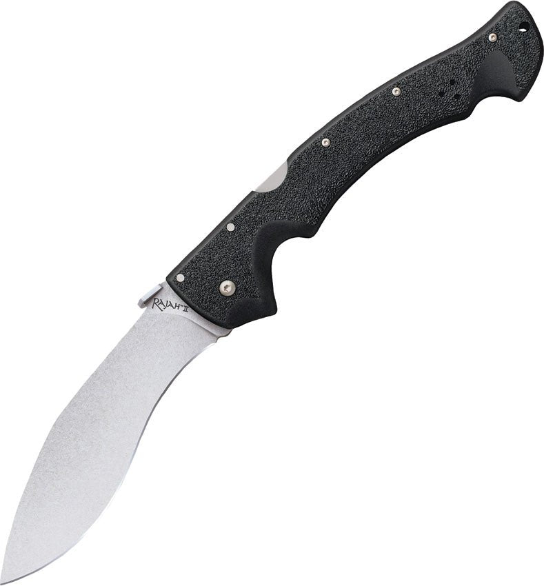 COLD STEEL 62JL RAJAH II 6 INCH STONEWASH FINISH AUS - 10A STEEL FOLDING KNIFE - S&R KNIVES INC