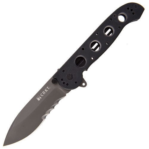 CRKT M21 - 14G CARSON DESIGN G10 HANDLE COMBO EDGE FOLDING KNIFE - S&R KNIVES INC