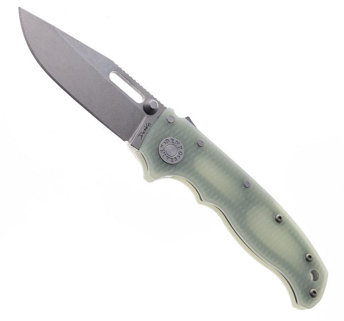 DEMKO KNIVES DEM09630 AD20.5 CLIP POINT NATURAL G10 JADE CPM - S35VN FOLDING KNIFE. - SRK KNIVES AND SPORTS INC