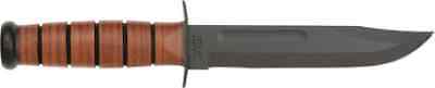 KABAR 1217 USMC FIXED BLADE KNIFE WITH LEATHER SHEATH - S&R KNIVES INC