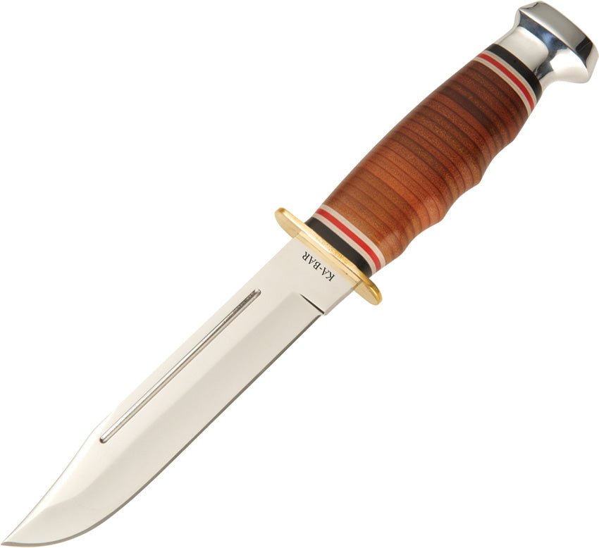 KABAR 1235 MARINE HUNTER FIXED BLADE KNIFE WITH HARD SHEATH - S&R KNIVES INC