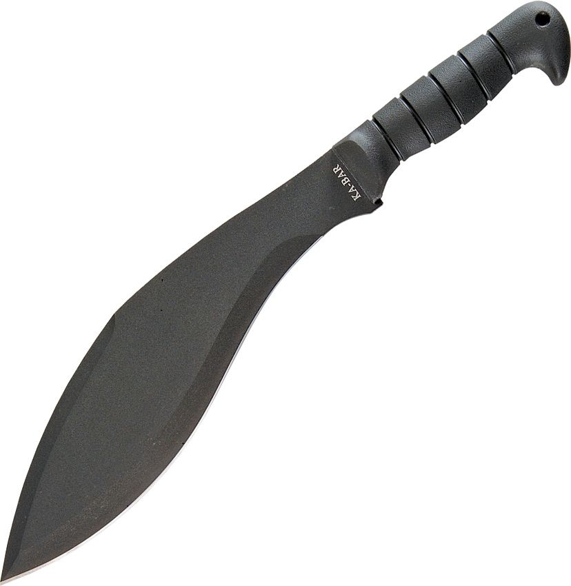 KABAR 1249 KUKRI 1085 CARBON STEEL MACHETE FIXED BLADE KNIFE WITH SHEATH - S&R KNIVES INC