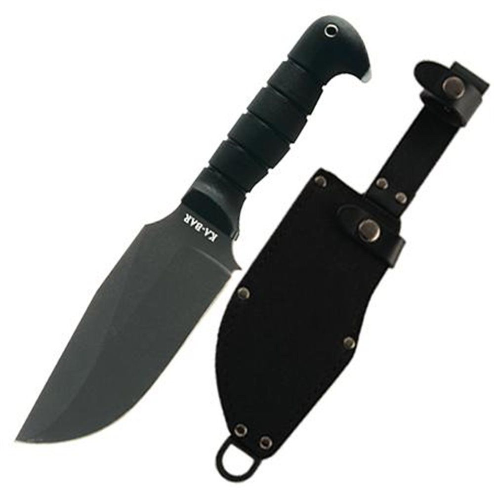KABAR 1278 WARTHOG FIXED BLADE KNIFE WITH CORDURA SHEATH. - S&R KNIVES INC