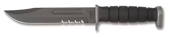 KABAR 1281 D2 EXTREME UTILITY COMBO EDGE FIXED BLADE KNIFE WITH CORDURA SHEATH - S&R KNIVES INC
