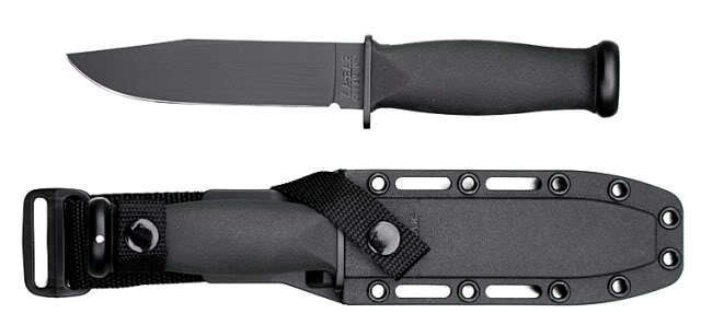 KABAR 2221 MARK I PLAIN EDGE FIXED BLADE KNIFE WITH HARD SHEATH - S&R KNIVES INC