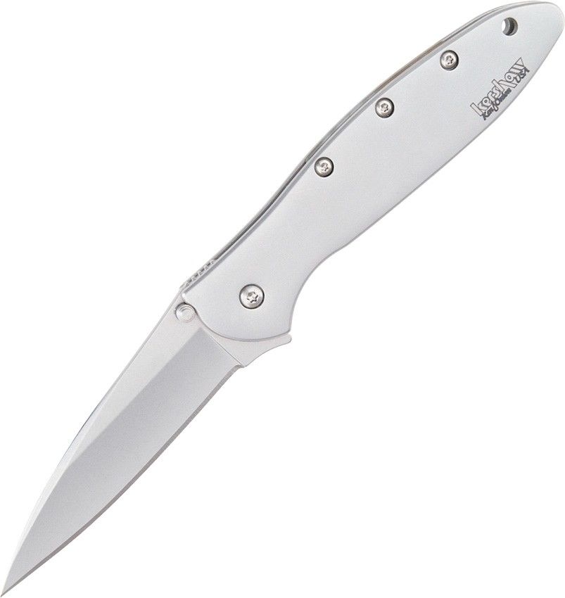 KERSHAW 1660 LEEK STAINLESS HANDLE KEN ONION ASSISTED USA FOLDING KNIFE. - S&R KNIVES INC