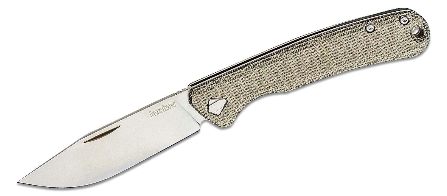 KERSHAW 4320 FEDERALIST 154CM STEEL US MADE MICARTA SLIP JOINT FOLDING KNIFE. - S&R KNIVES INC