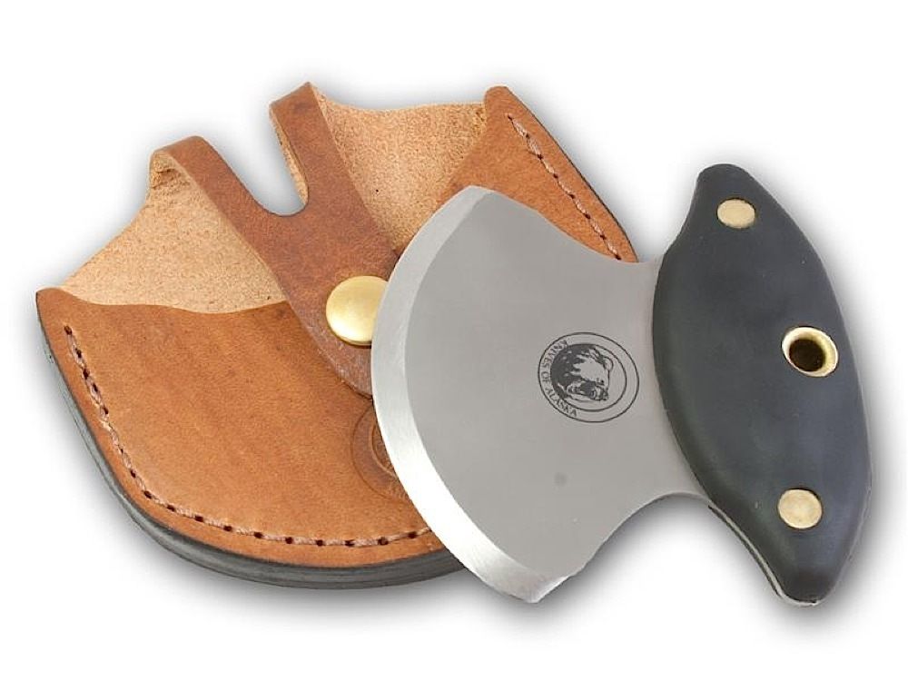 KNIVES OF ALASKA 00122FG MAGNUM ULU SKINNING KNIFE WITH LEATHER SHEATH - S&R KNIVES INC