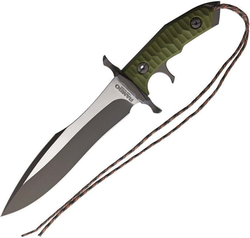 RAMBO LAST BLOOD RB9415 HEARTSTOPPER LICENSED REPLICA FIXED BLADE KNIFE W/SHEATH - S&R KNIVES INC