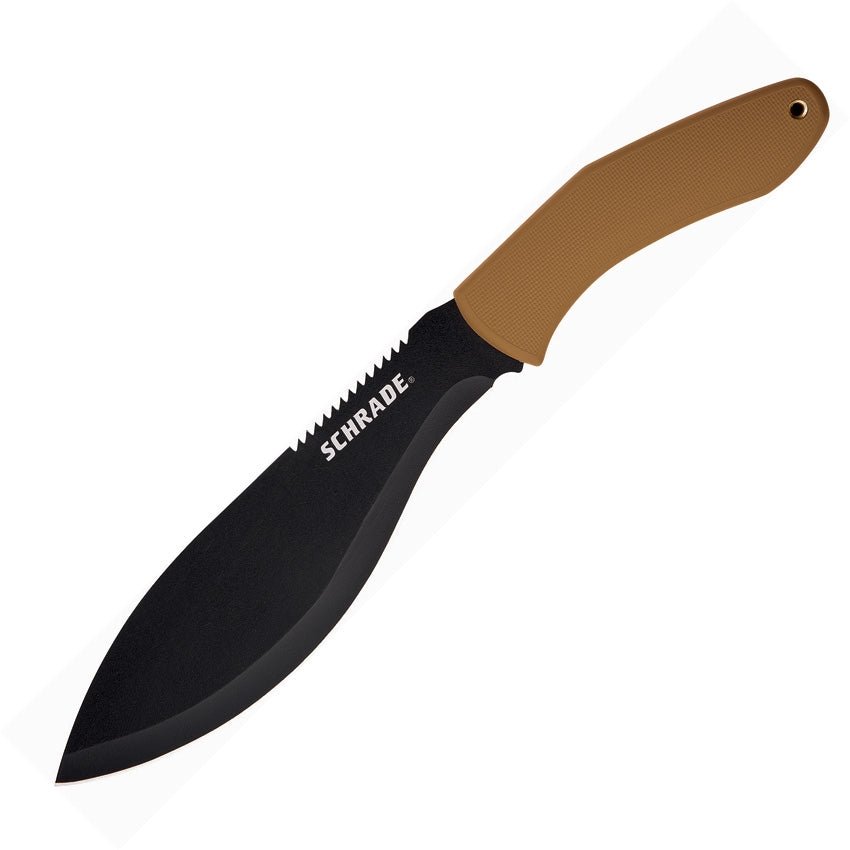 SCHRADE SCH1121080 FRONTIER KUKRI 3CR13 STEEL MACHETE WITH SHEATH - S&R KNIVES INC